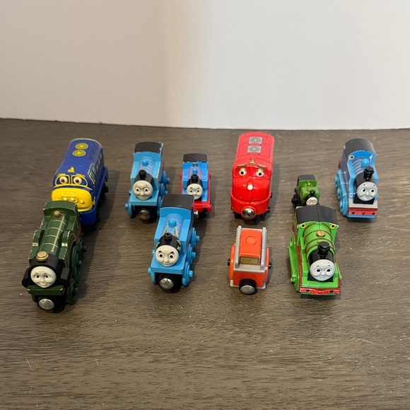 Thomas & Friends Other - Thomas and friends wooden and plastic trains magnetic lot of 10 piece different
